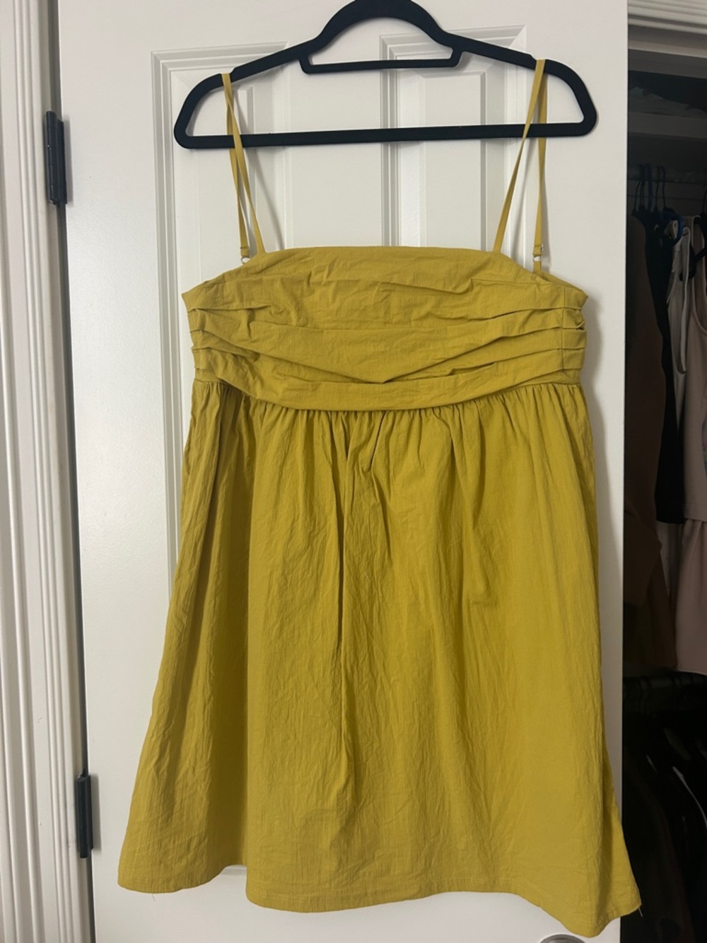 Strapless Yellow Sundress with Spaghetti Straps